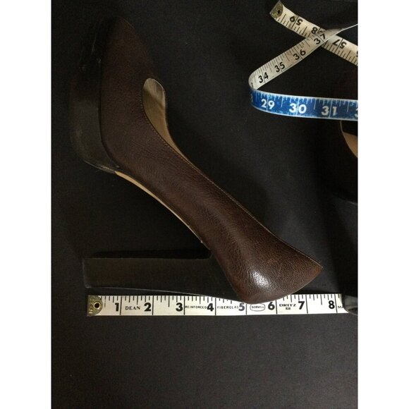Michael Kors Womens Brown Leather Peep Toe Platform Pumps Size 9.5 M Shoes - Picture 9 of 9